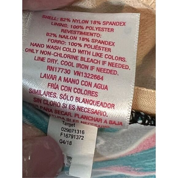 BOGOF Isabel Maternity 2pc Tankini Swimsuit Tropical Green Halter Black Bottom - Picture 14 of 15